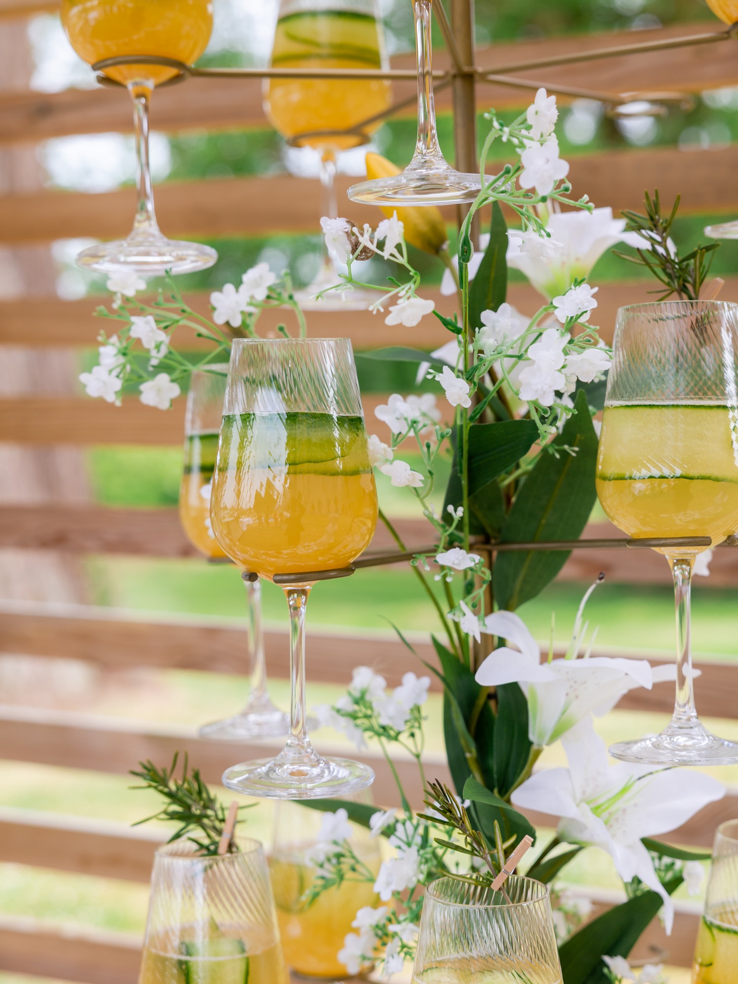 Préparation de mocktails lors d'un mariage